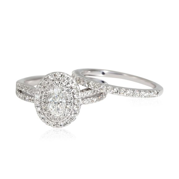 Vera Wang Love Diamond Wedding Set in 14k White Gold I SI2 1.25 CTW - Picture 1 of 4